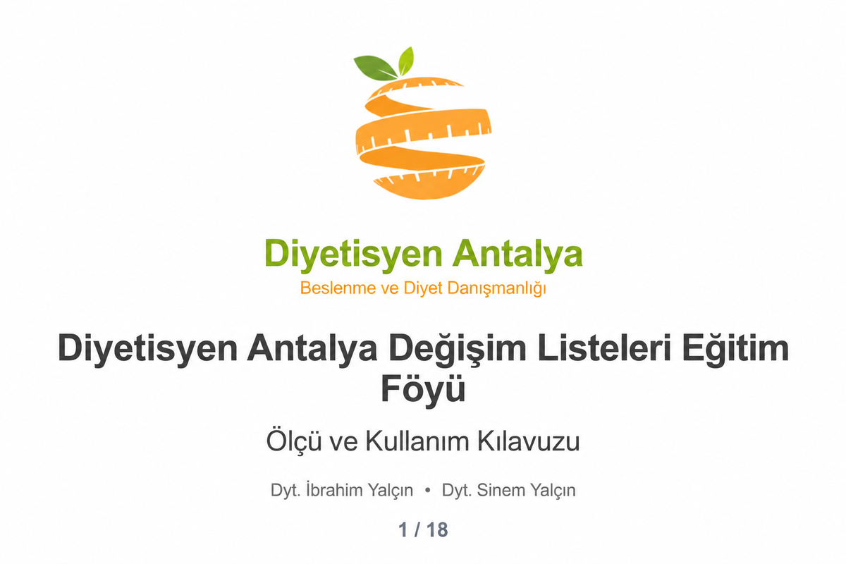 Diyetisyen Antalya Eğitim Föyü: Değişim Listeleri