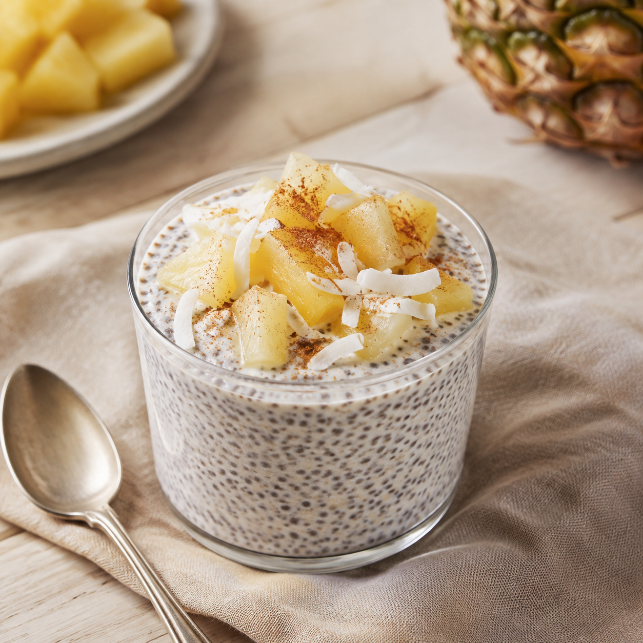 Ananaslı Chia Puding