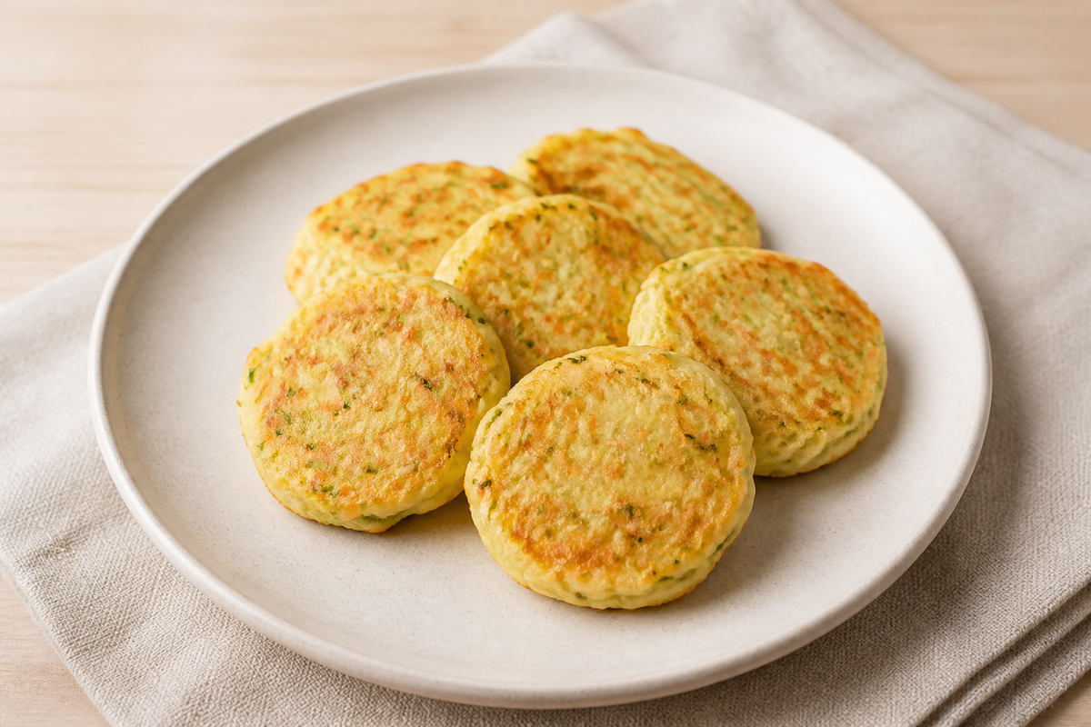 Sebzeli Lor Peynirli Bebek Pancake (+9 Ay)